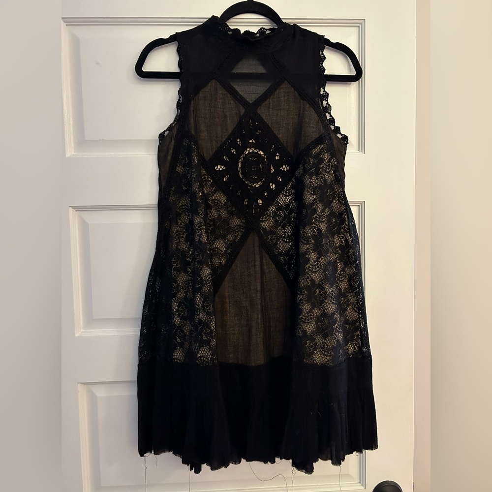 Free People One Black Eyelet Dress